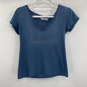 Women’s Anthropologie blue Michael stars suprima cotton v neck size xs